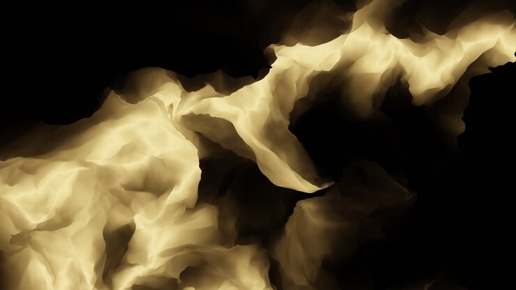 Close-up of fiery flames on a black background