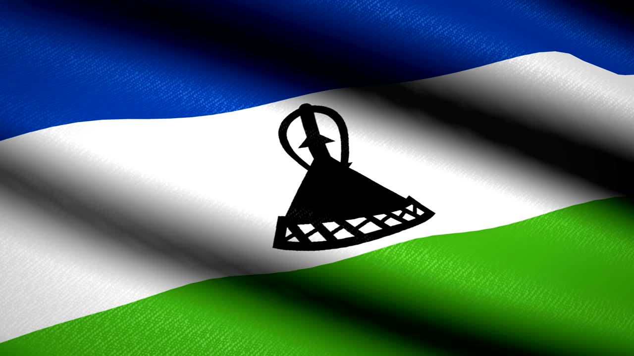 레소토 발을 흔들고 있는 직물 텍스처 배경, 원활한 루프 애니메이션, 풀 스크린, 슬로 모션, 4k 비디오