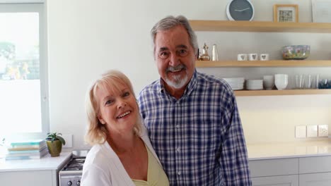 Portrait-of-couple-standing-in-kitchen