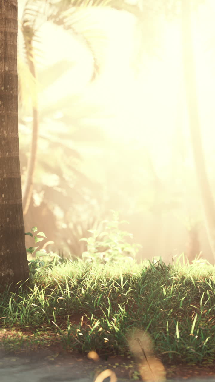 아름다운 열대 숲과 빛