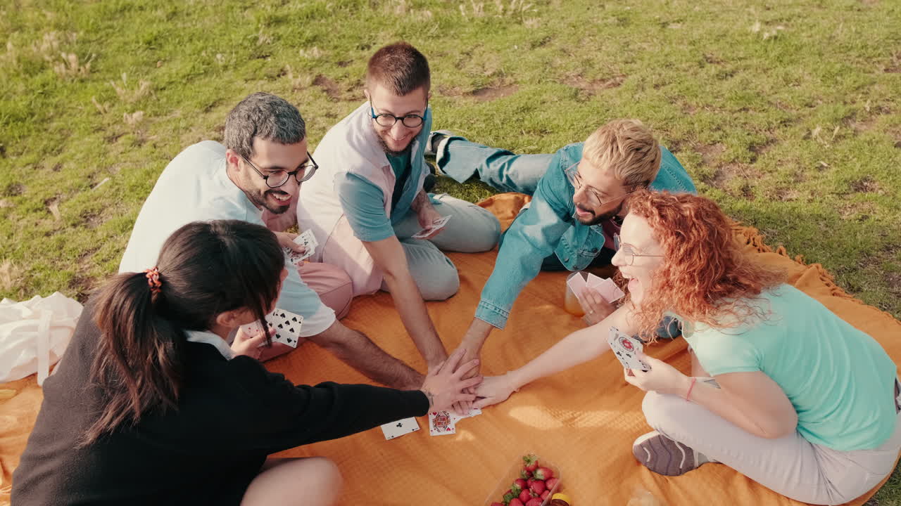 Friends Having Fun at a Picnic