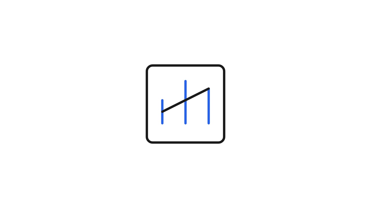 Animated Line Graph Drawing Inside a Rounded Square