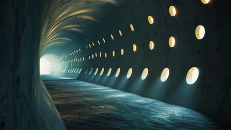 túnel de hormigón futurista