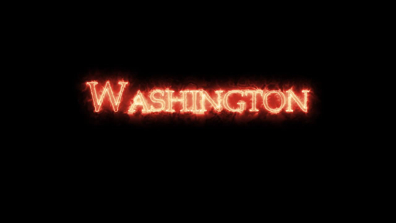 Washington written with fire. Loop