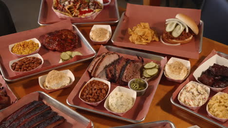 varias ofertas de menú de barbacoa tradicional de texas, control deslizante 4k