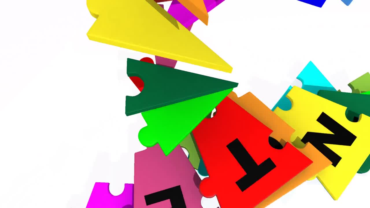 rompecabezas en 3d que muestran el trabajo en equipo