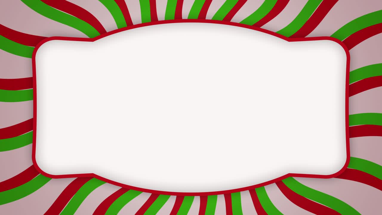 estandarte de marco elíptico blanco en formas onduladas animación