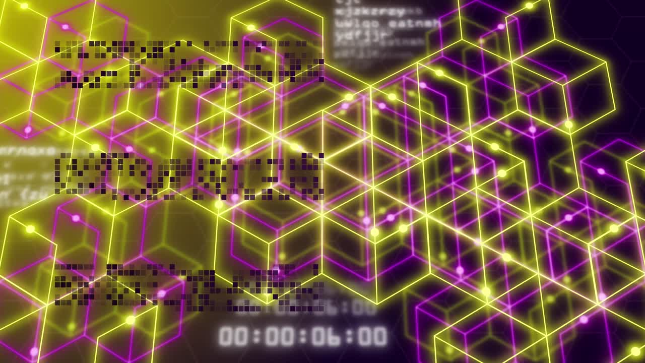 animación del procesamiento de datos a través de la red luminosa