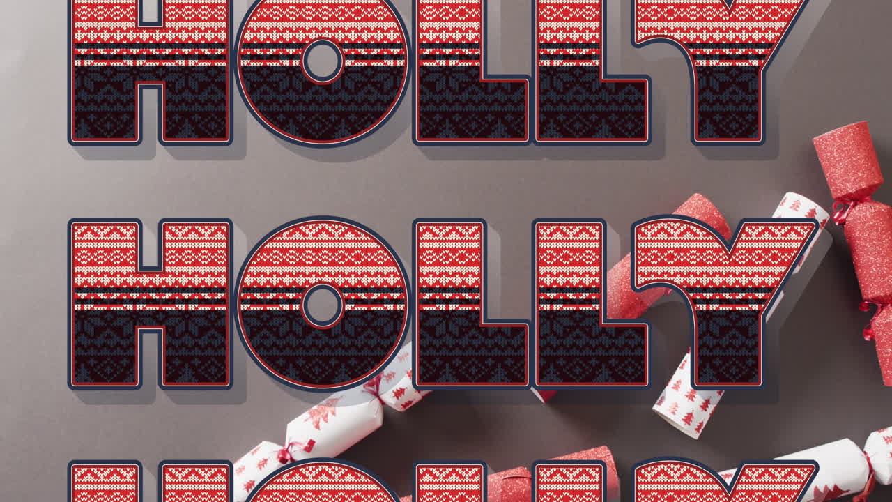 크리스마스 축하 문자의 애니메이션 크리스마스 장식 위에 텍스트