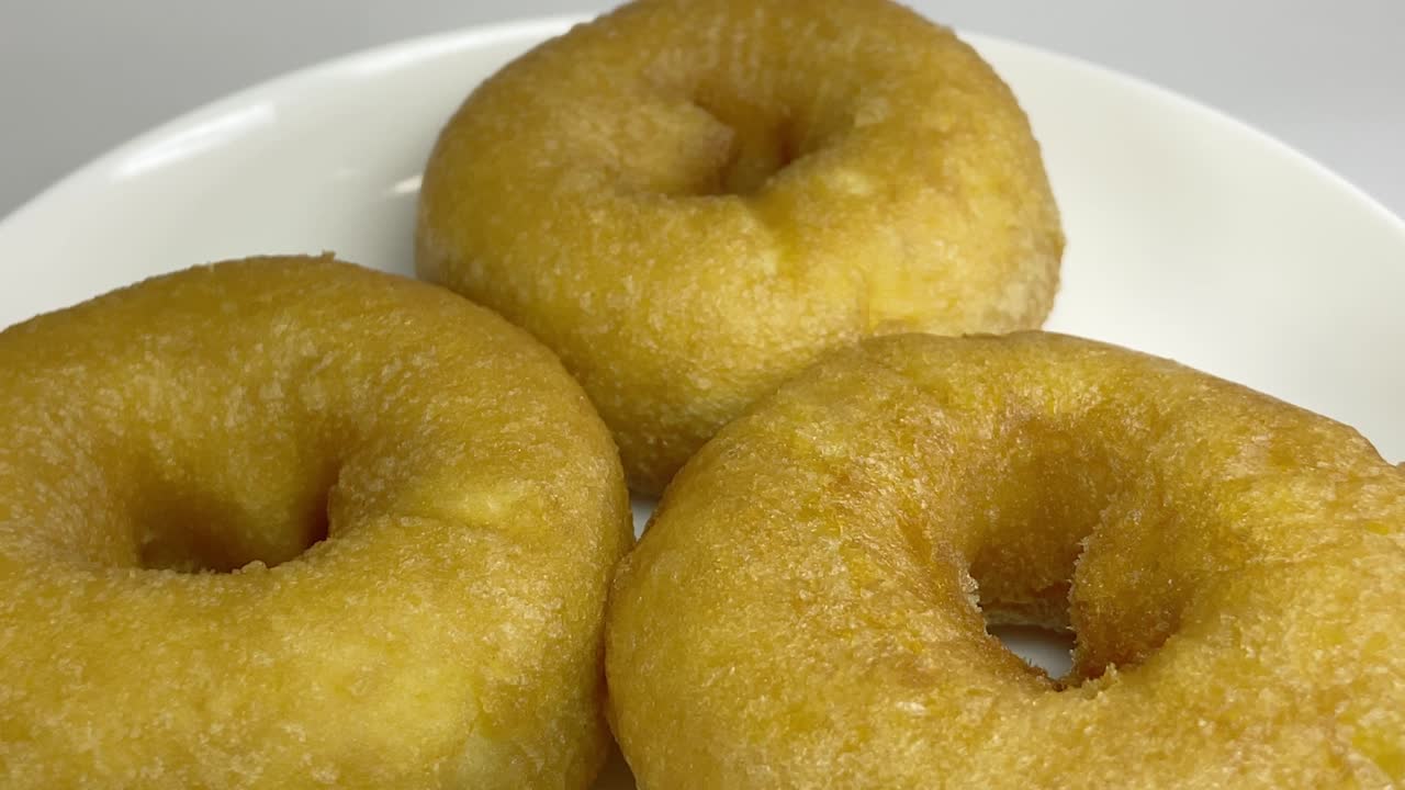 donut pequeño, video en primer plano