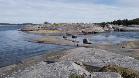 typical coastal landscape of harsh barren stone