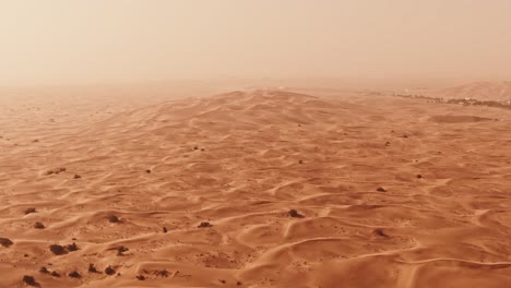 aerial view of the desert landscape