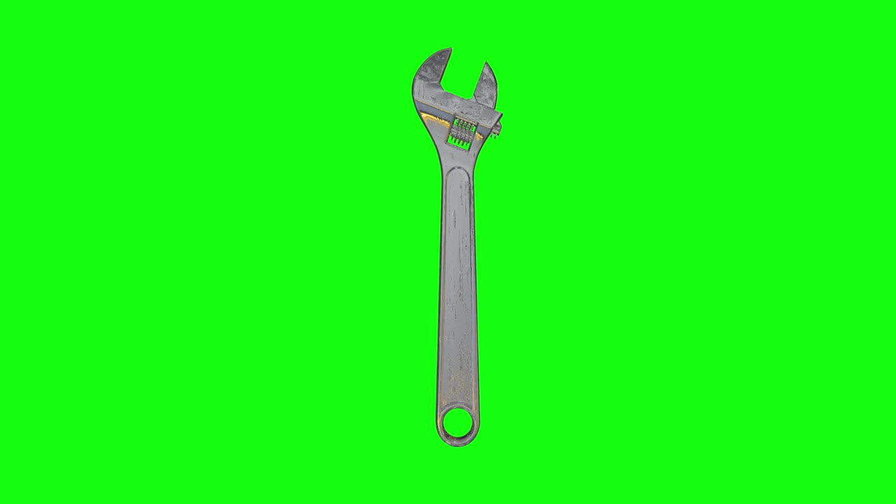 8 animations spanner wrench green screen