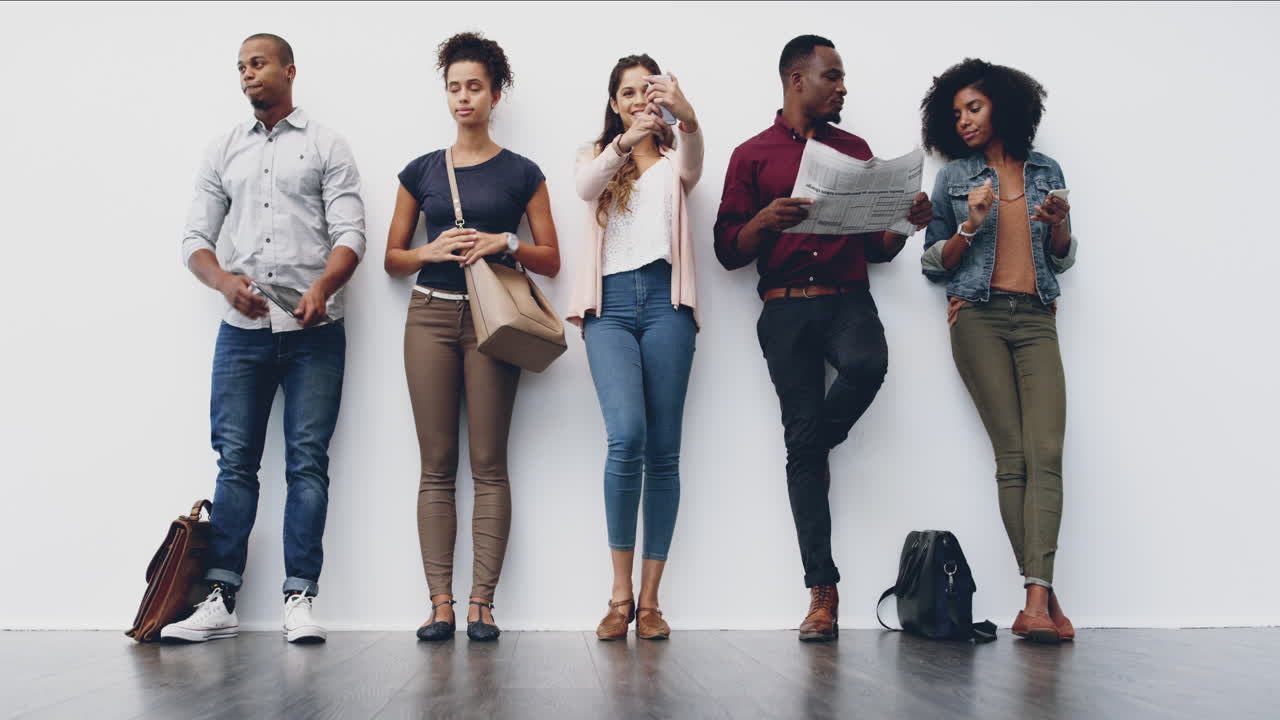 todos en línea y listos para la entrevista.