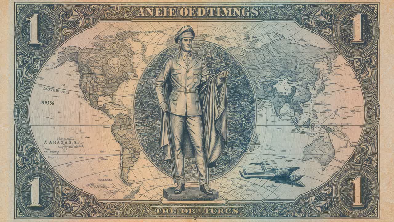 World Map One Dollar Bill