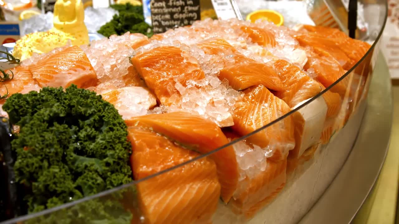 물고기 판매 카운터