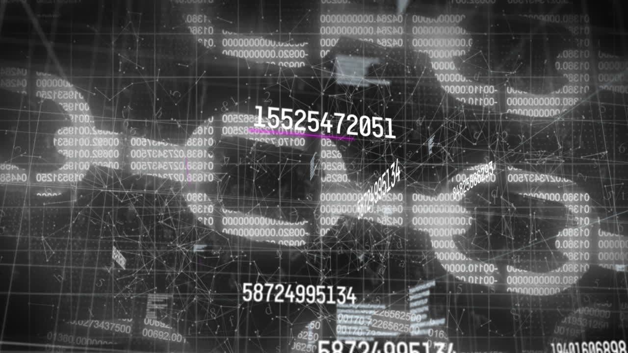 온라인 보안 체인을 통해 연결 네트워크와 번호를 변경하는 애니메이션