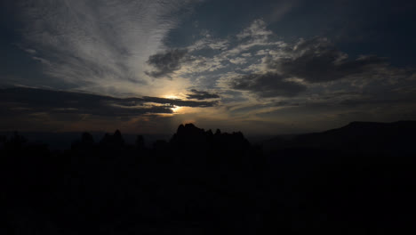 Sillhoute-Rocky-Mountains-Im-Sonnenuntergang