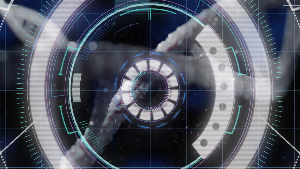 dna 가닥 위의 스 ⁇  스캐닝의 애니메이션