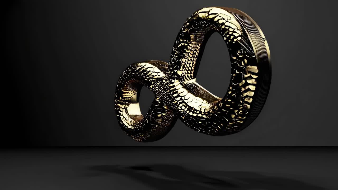 Golden Snake Infinity Symbol