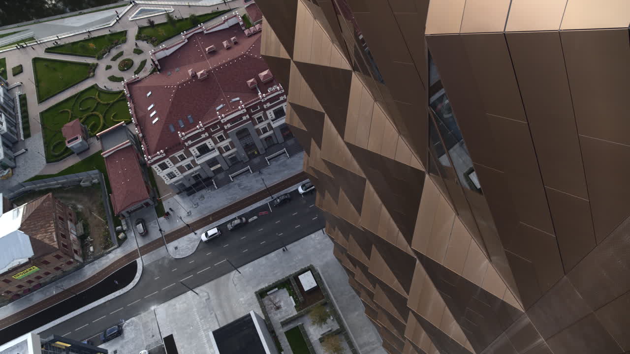 Urban cityscape with modern and historical architecture