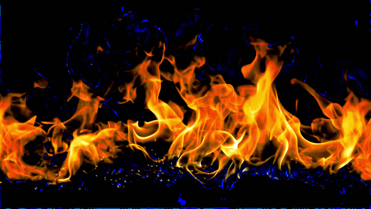 Livagtig flamme animeret overlay, transparent 4K-video, alfakanal, ProRes 4444