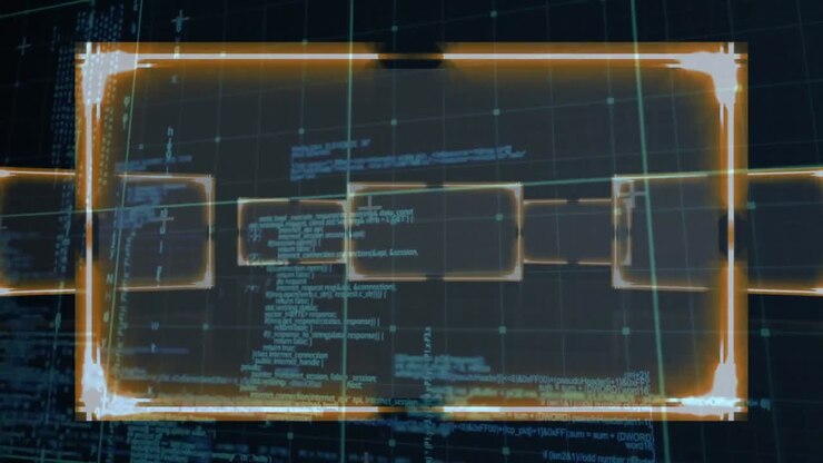 Animation of data processing over shapes