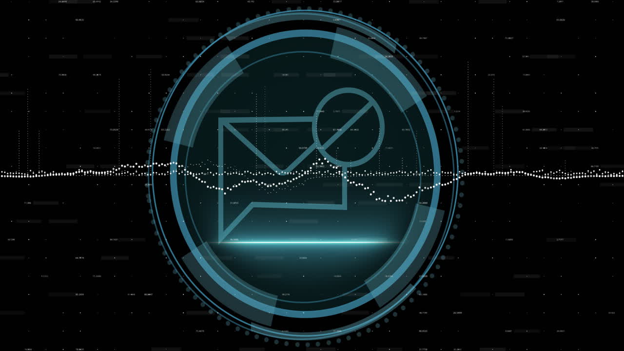 Animation of envelope and scope scanning over data processing