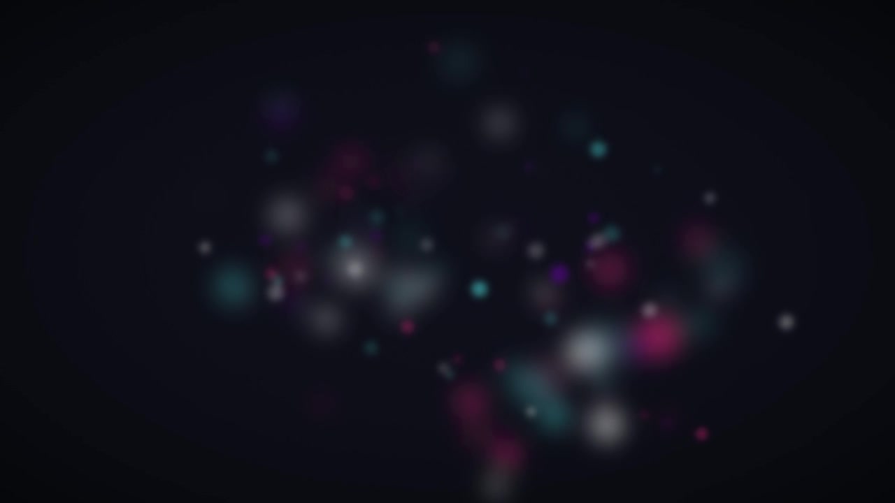 Abstract Motion Background with Floating Colorful Bokeh Particles
