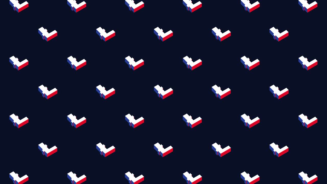 암호화폐 라이트코인은 어두운 배경에 애니메이션 패턴으로 이소메트릭 기호를 표시합니다.