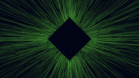 an abstract black and green design with a prominent diamond shape in the middle, potentially symbolizing strength or power, is captured in this intriguing image