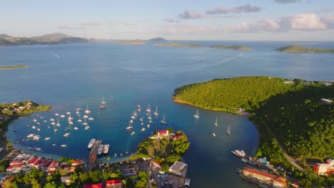 sunrise over cruz bay, st