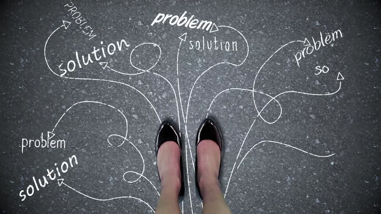 화살에 대항하는 사업가 여성의 복합 비디오