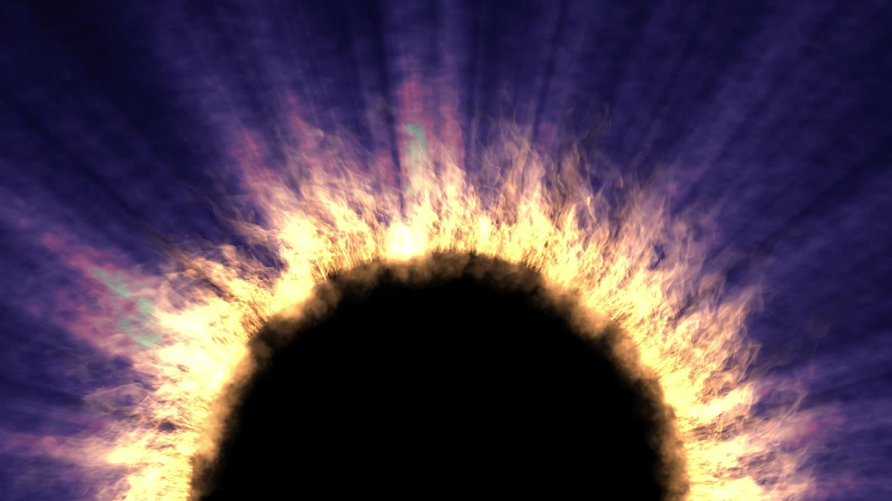 luz del sol fuego abstracto corona llama 4k