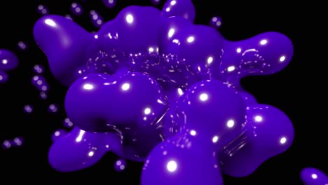 blob floating abstract tech bio liquid blood chemical paint background loop 4k