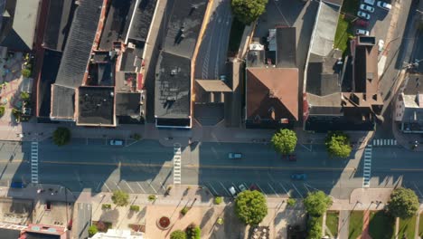 aerial tracking of traffic driving through city