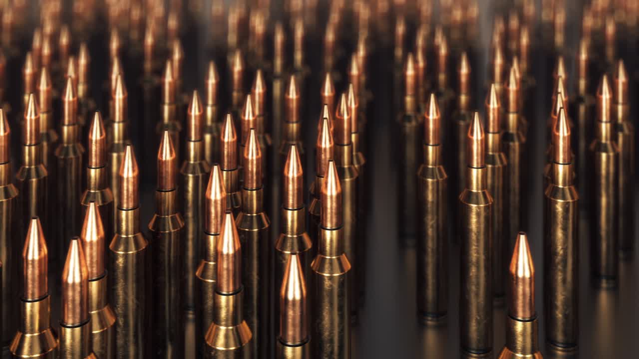 animación infinita que muestra una fila de balas.