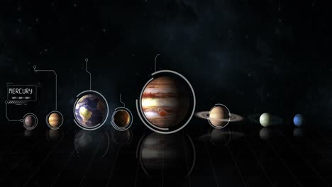 solar system with planets