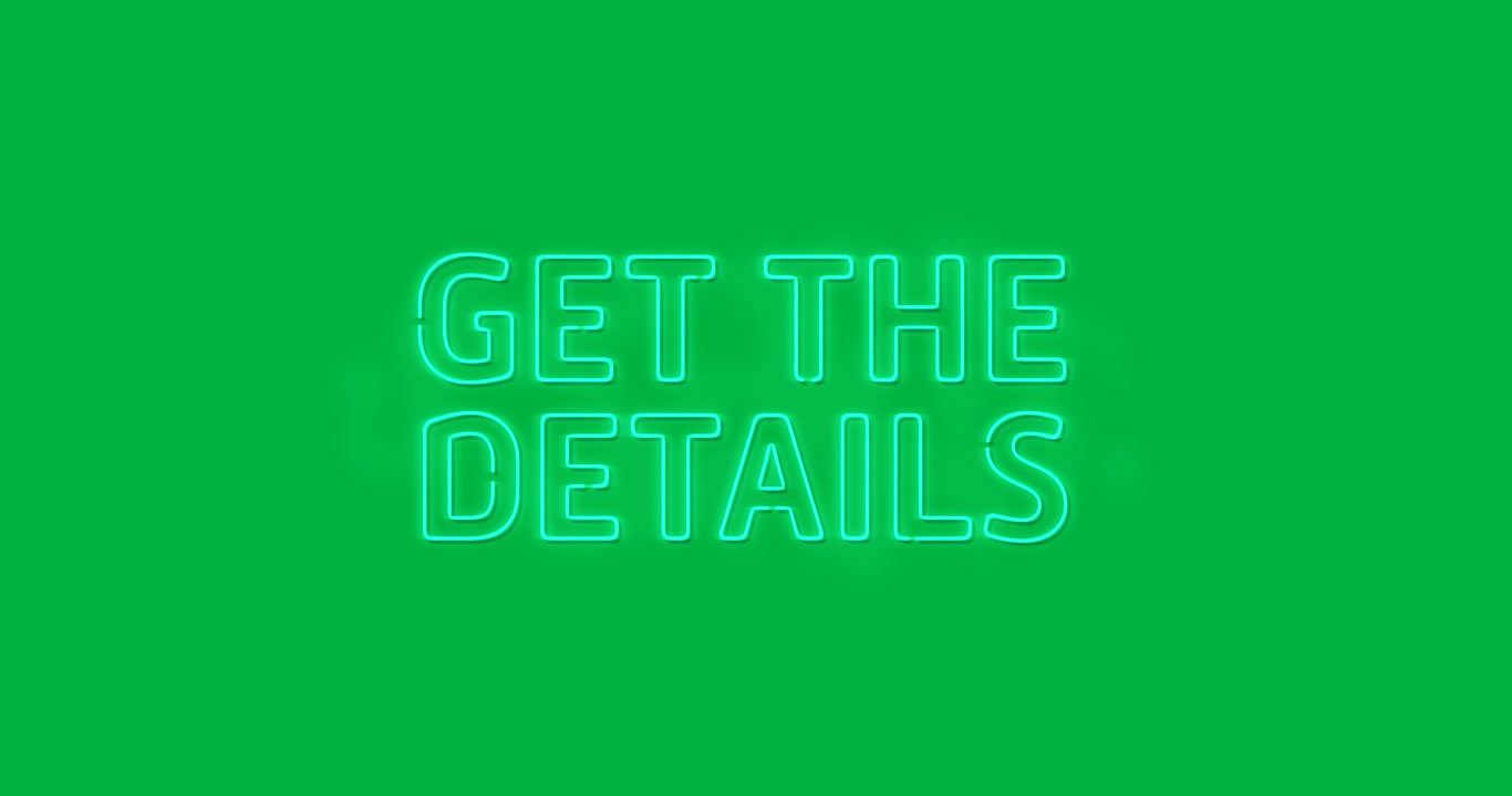 On play, 3D GET DETAILS centered while teal splash forming, expanding, creating title over clear bg