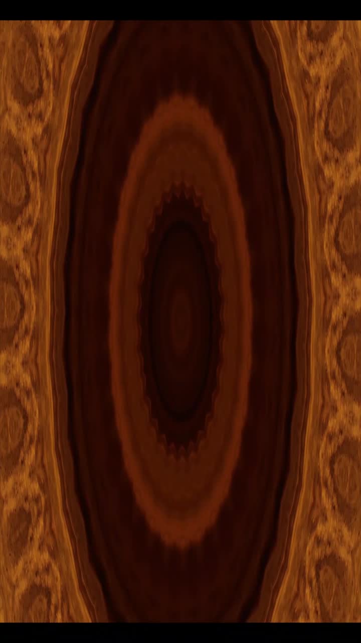 Motivo a mandala caleidoscopico ipnotico marrone e oro