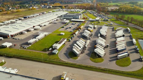 aerial view of goods warehouse