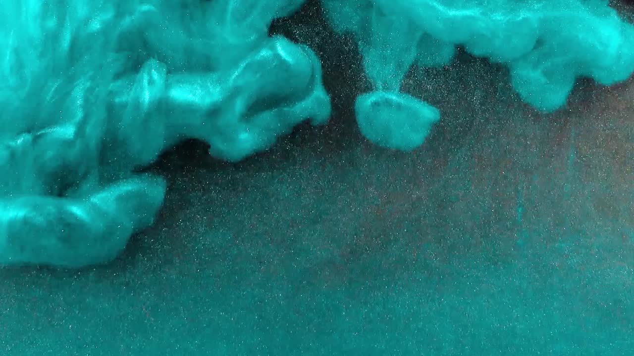 Formas abstractas. Rodaje sobre fondo negro. Mezcla de pinturas.