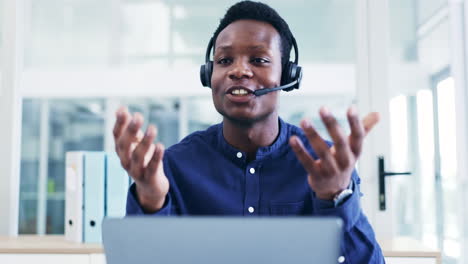 Hombre-Negro,-Callcenter-Y-Llamada-Telefónica