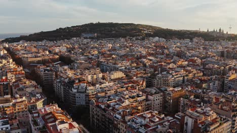 aerial view of barcelona cityscape