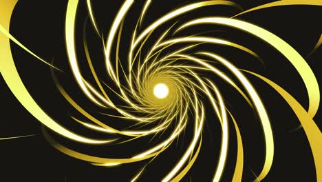 yellow background with abstract swirling lines looped animation