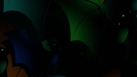 murciélago de halloween - concepto de halloween - murciélagos aleteando sus alas hacia arriba - loopable - cientos de murciélogos se apresuran hacia arriba - halloween - hallowayne murciélegos voladores bucle interminable - murciénago loopable - fondo negro - multicolor - y bandada de murciénagos