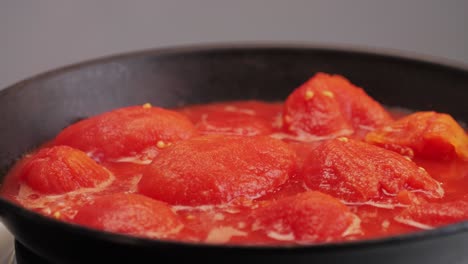 preparación de la salsa de tomate