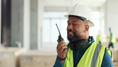 Construction-site,-walkie-talkie