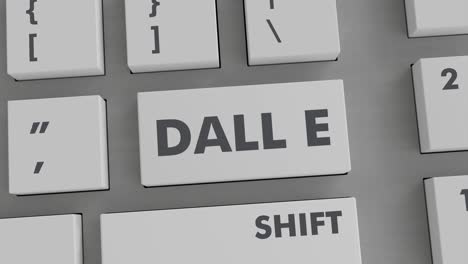 dall e button pressing on keyboard