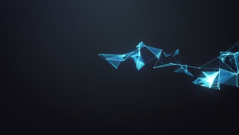 futuristic shapes in cyberspace - abstract polygonal surface